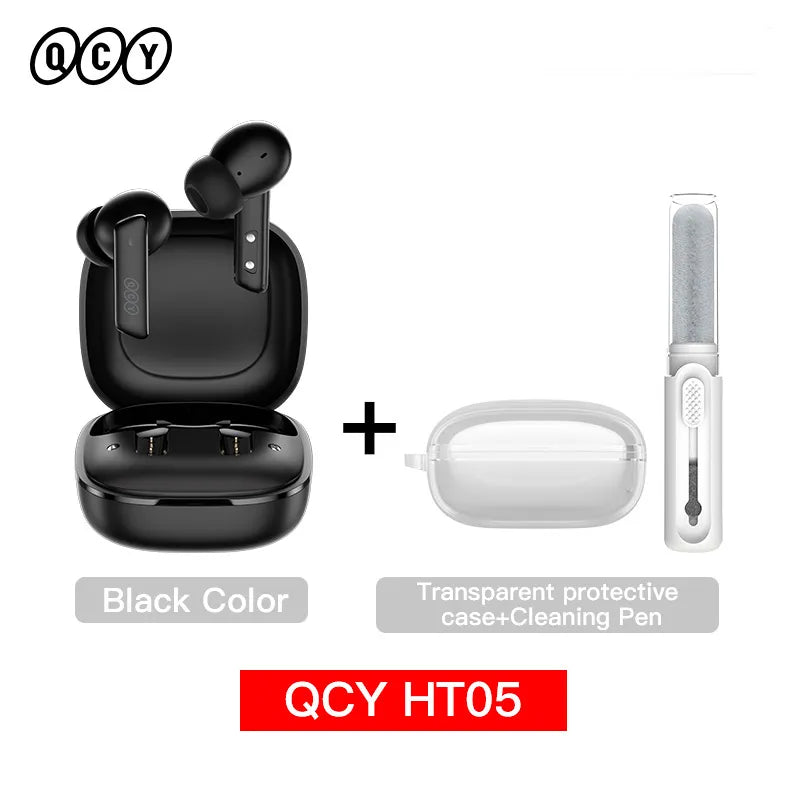 QCY HT05 ANC Wireless Earphone 40dB Noise Cancelling Bluetooth 5.2 Headphone 6 MicEarbuds With Transparency Mode