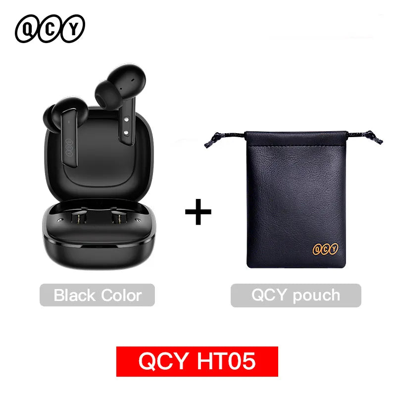 QCY HT05 ANC Wireless Earphone 40dB Noise Cancelling Bluetooth 5.2 Headphone 6 MicEarbuds With Transparency Mode