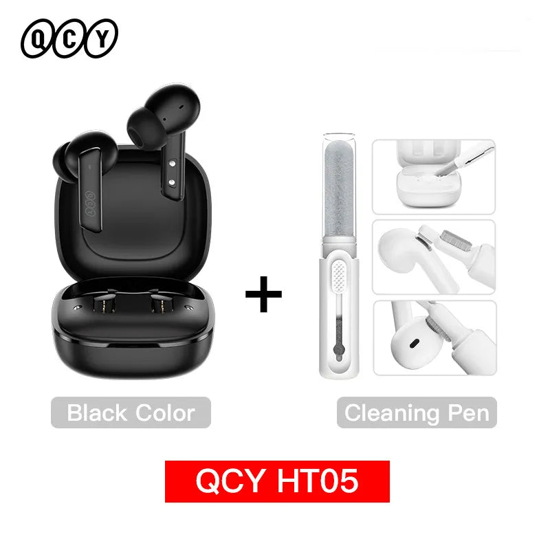 QCY HT05 ANC Wireless Earphone 40dB Noise Cancelling Bluetooth 5.2 Headphone 6 MicEarbuds With Transparency Mode